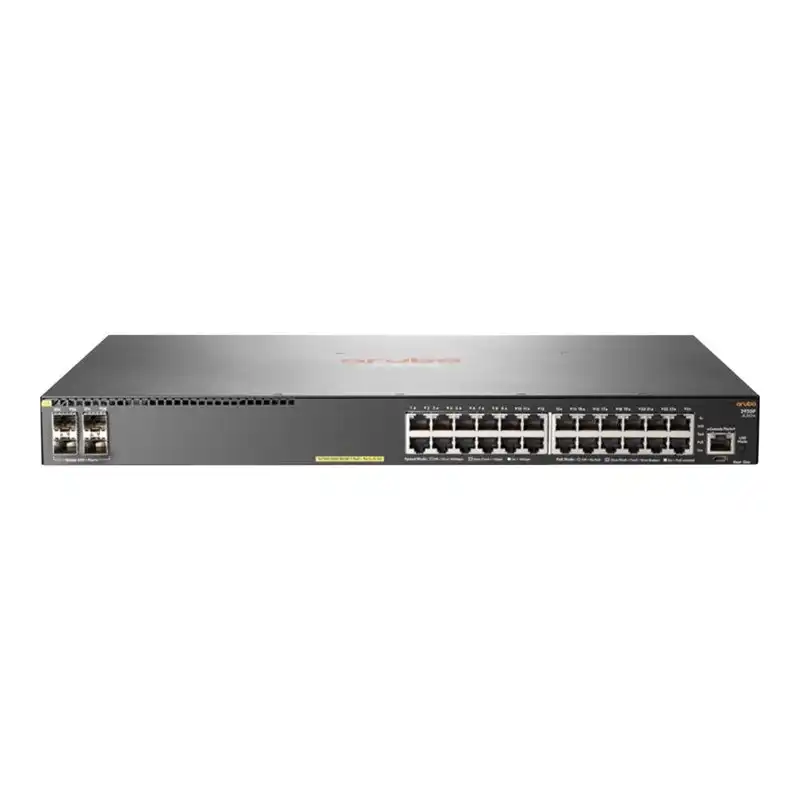 HPE Aruba 2930F 24G PoE+ 4SFP+ TAA - Commutateur - C3 - Géré - 24 x 10 - 100 - 1000 (PoE+) + 4 x 1 gigabi... (JL263AABB)_1